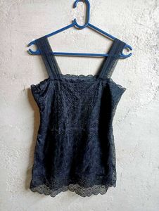 Beautiful Partywear Lace Top Layered Black 🖤