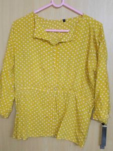 Yellow Polka Dot Top