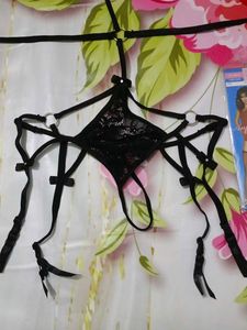 (1085)Black Lingerie Set with Stockings