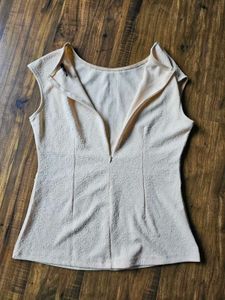 Beige Embellished Top
