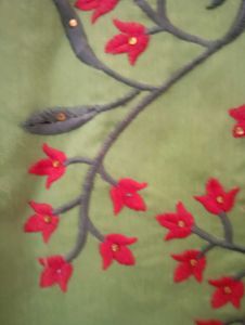 Beautiful Combination Of Green And Red Long Kurti