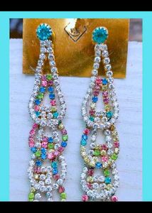 Artificial long earrings