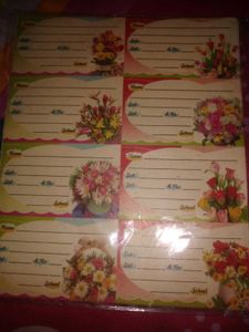 Name Plate Stickers(4 Page/Flower Bucket)🤫