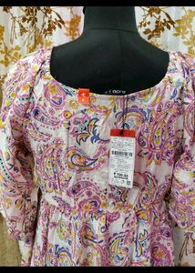 Paisley Print Wrap Dress