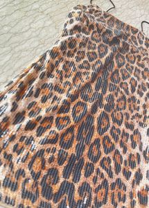 Bodycon Mini Leopard Print Sequin Dress