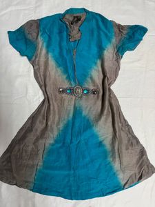 Boho Chic Tie-Dye Kurti For Festivals 💙💘🪔
