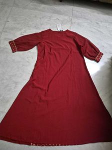 Maroon Printed Kurti