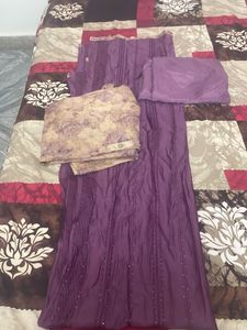 Lavender Kurta Suit Set