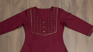 ✨ Elegant Maroon Kurti Set ✨