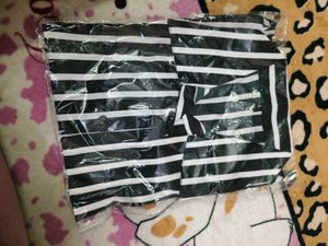 Striped Button-Down Shirt Crop in 36 bust