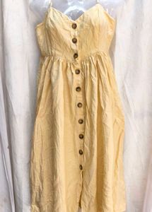 Yellow Button-Front Sundress
