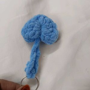 Cute Crochet Heart keychain 💙🩵