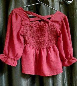 Maroon Red color top tunics