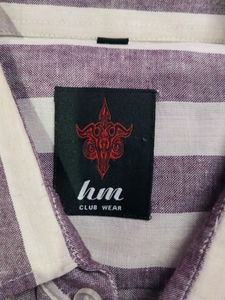 Xl Lining Pattern Formal Shirt Good Condition