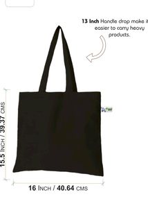 Black Hand-painted Tote Bag