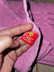 Pink Set Of Bathing Towel And Napkin