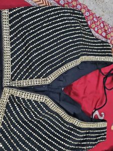Black &amp; Gold Embellished Blouse