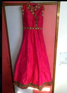 Pink Embellished Anarkali Dress