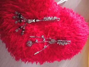 New Designer Silver Oxide Saree Pin
