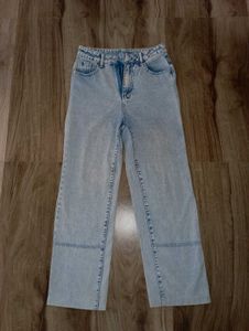 Straight Light Blue High Waisted Jeans