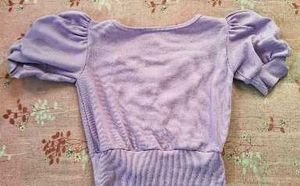 Lilac Puff Sleeve Crop Top