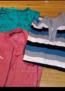 Combo of 3 Tshirts Shirts Bundle