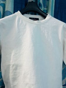 White Summery Basic Crop Oversized Tee🌥️