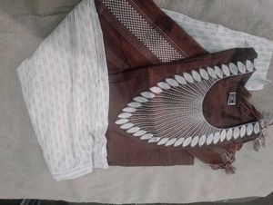 Elegant Brown Kurta Set totally new