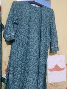 Green Printed Kurta Set