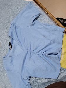 Cute Light Blue Crop Top