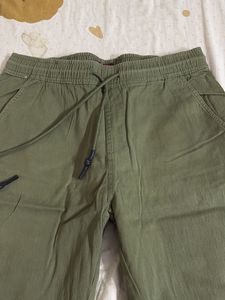 Olive Green Casual Pants