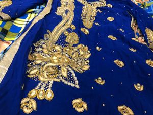 Royal Blue Diamond Kurti Heavy