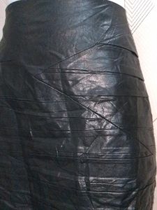 Black Leather Mini Skirt