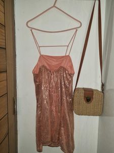 Forever  21 Peach Sequence Dress