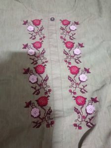 Green Embroidered Kurta