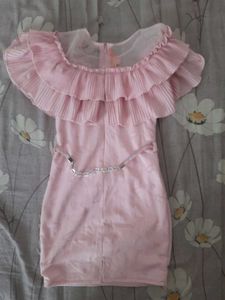 Pink Ruffle Party Dress