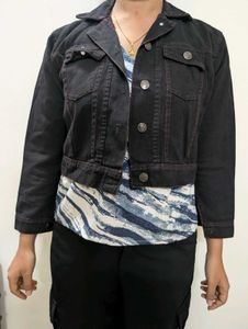 Stylish Black Denim Jacket