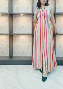 Striped Sleeveless Dress Set Of 2