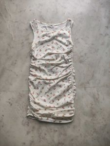 Mini Floral Ruched Dress