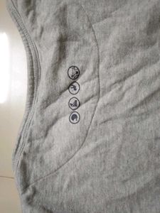 GREY CROPPED SWEATSHIRT FOR WOMEN