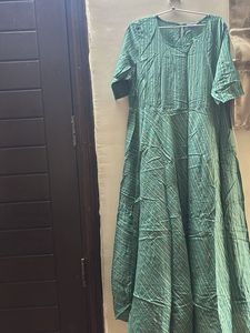 Green Striped Dress pantaloons