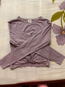 Cropped Lavender Top