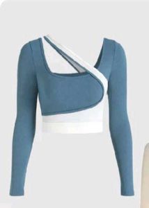Blue Long Sleeve Top