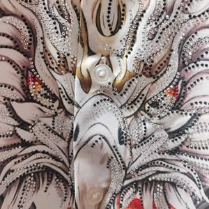 Men&#39;s Full Sleeve Dimond Print Shirt (Size - 2XL)