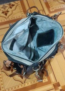Unique Leather Accent Bag