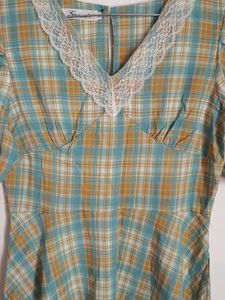 Vintage Plaid Mini Dress