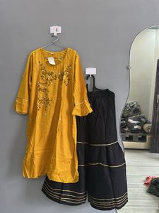 Elegant Yellow Kurta Set (XXL)