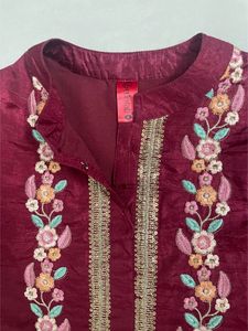 Cottinfab Maroon Kurta Set