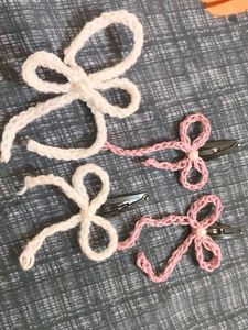 Crochet Bow Hair Clips (Set of 2)