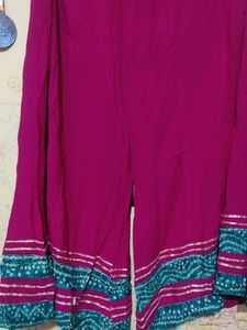 Bandhani Kurti Sharara Set